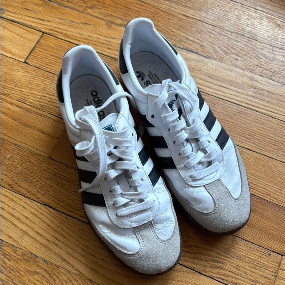 Adidas Samba White and Black Sneakers